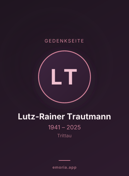 Gedenkportrait von Lutz-Rainer Trautmann