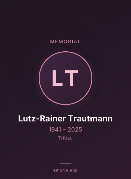 Memorial portrait of Lutz-Rainer Trautmann