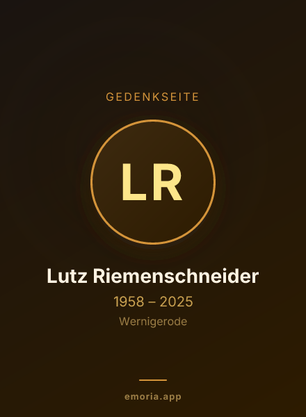 Gedenkportrait von Lutz Riemenschneider