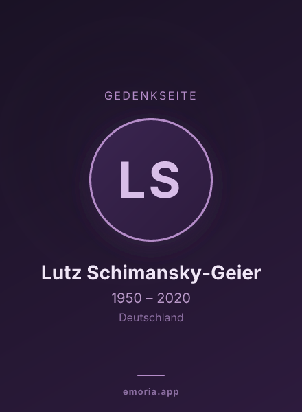 Gedenkportrait von Lutz Schimansky-Geier