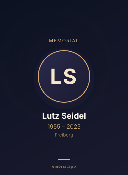 Memorial portrait of Lutz Seidel