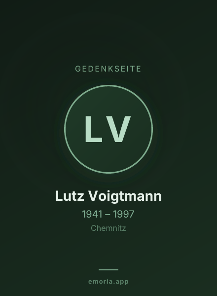 Gedenkportrait von Lutz Voigtmann