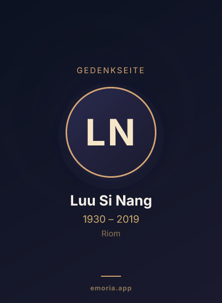 Gedenkportrait von Luu Si Nang
