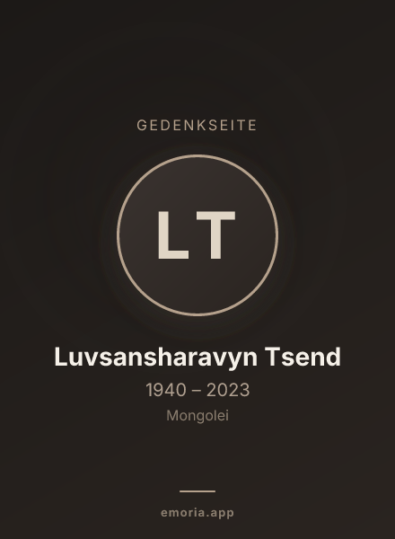 Gedenkportrait von Luvsansharavyn Tsend