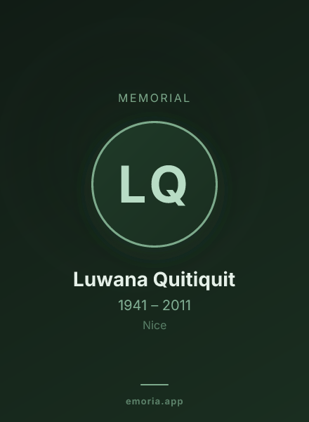 Memorial portrait of Luwana Quitiquit