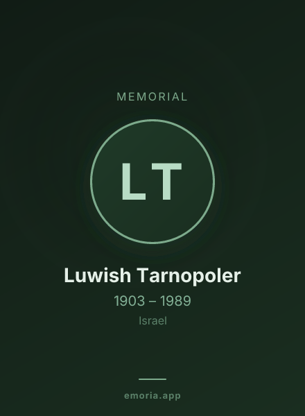 Memorial portrait of Luwish Tarnopoler