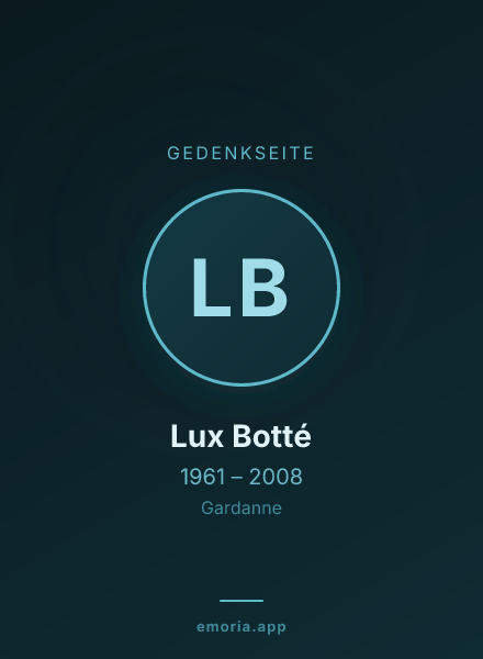Gedenkportrait von Lux Botté