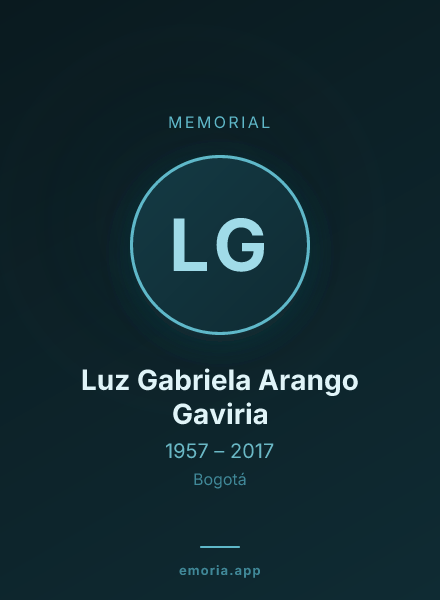 Memorial portrait of Luz Gabriela Arango Gaviria