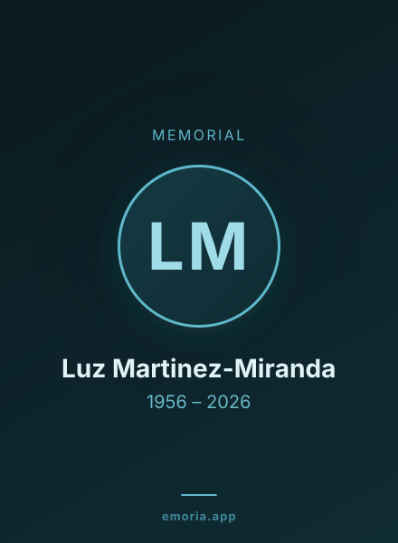 Memorial portrait of Luz Martinez-Miranda