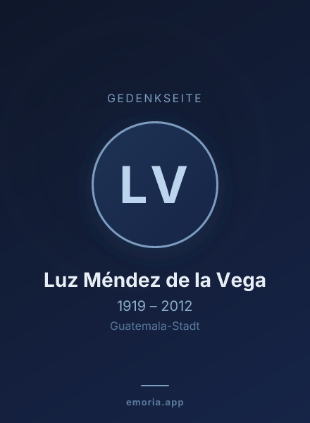 Gedenkportrait von Luz Méndez de la Vega