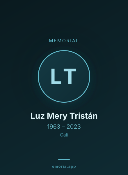 Memorial portrait of Luz Mery Tristán