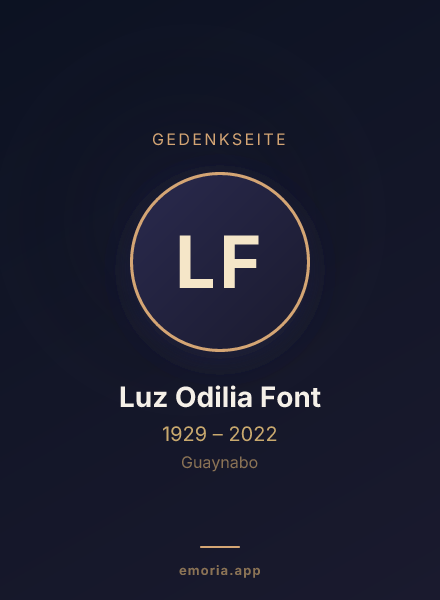 Gedenkportrait von Luz Odilia Font
