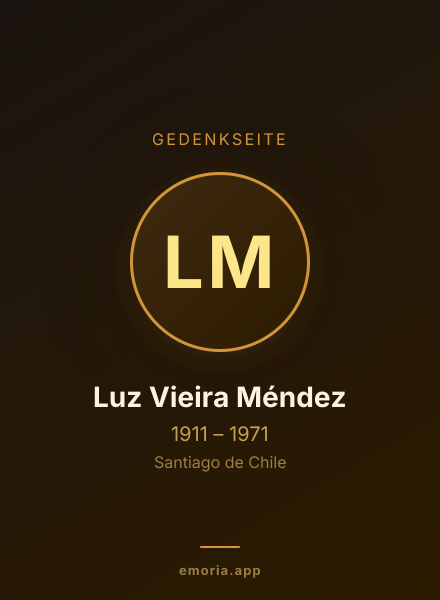 Gedenkportrait von Luz Vieira Méndez