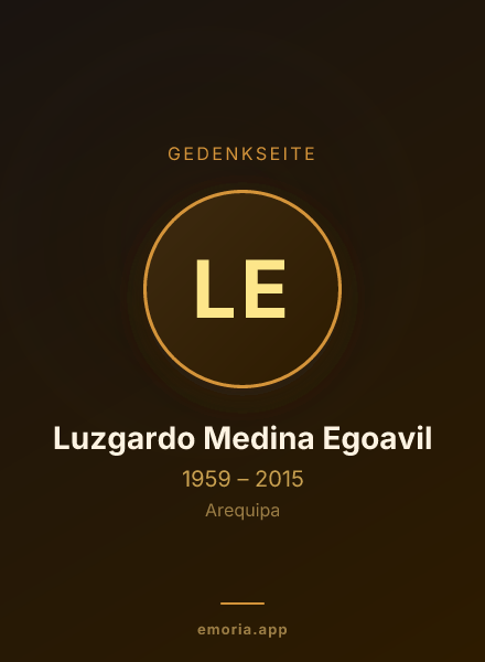 Gedenkportrait von Luzgardo Medina Egoavil