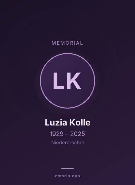 Memorial portrait of Luzia Kolle