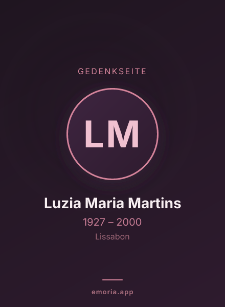 Gedenkportrait von Luzia Maria Martins