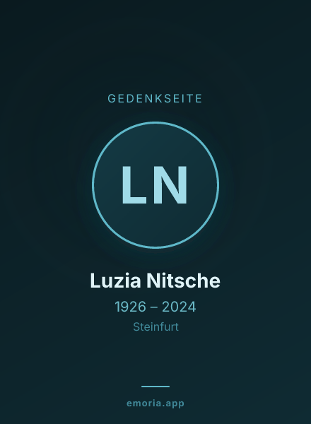 Gedenkportrait von Luzia Nitsche