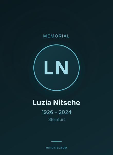Memorial portrait of Luzia Nitsche
