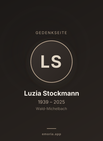Gedenkportrait von Luzia Stockmann