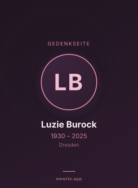 Gedenkportrait von Luzie Burock