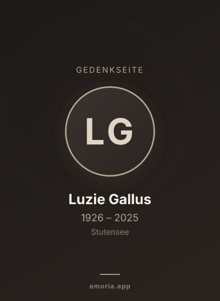 Gedenkportrait von Luzie Gallus