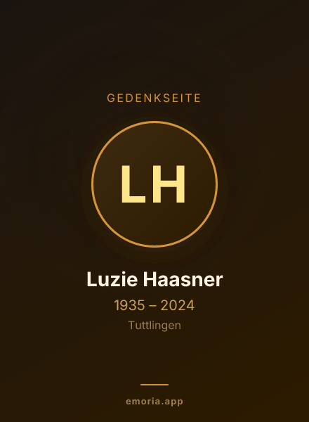 Gedenkportrait von Luzie Haasner