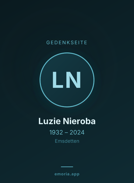 Gedenkportrait von Luzie Nieroba