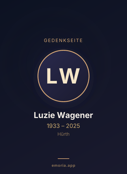 Gedenkportrait von Luzie Wagener