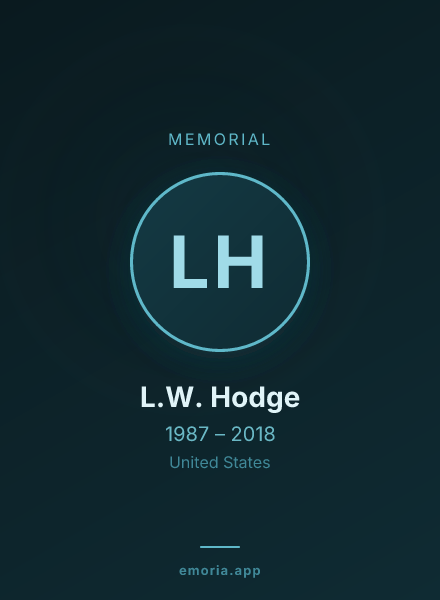 Memorial portrait of L.W. Hodge