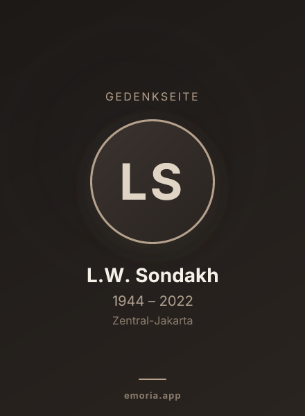 Gedenkportrait von L.W. Sondakh