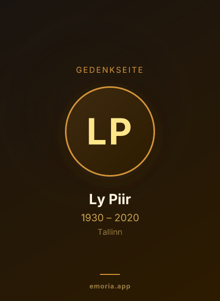 Gedenkportrait von Ly Piir