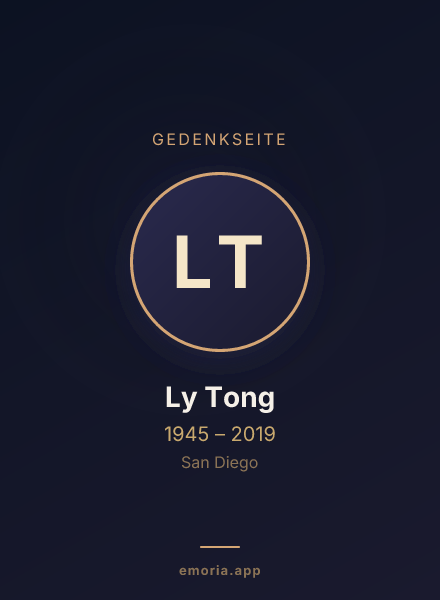 Gedenkportrait von Ly Tong
