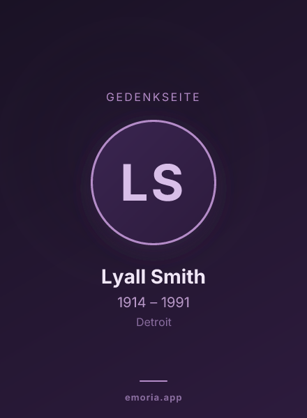 Gedenkportrait von Lyall Smith