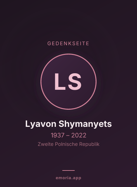 Gedenkportrait von Lyavon Shymanyets