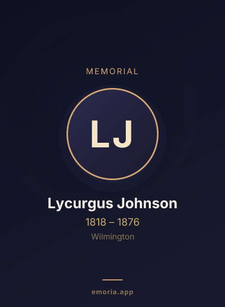Memorial portrait of Lycurgus Johnson