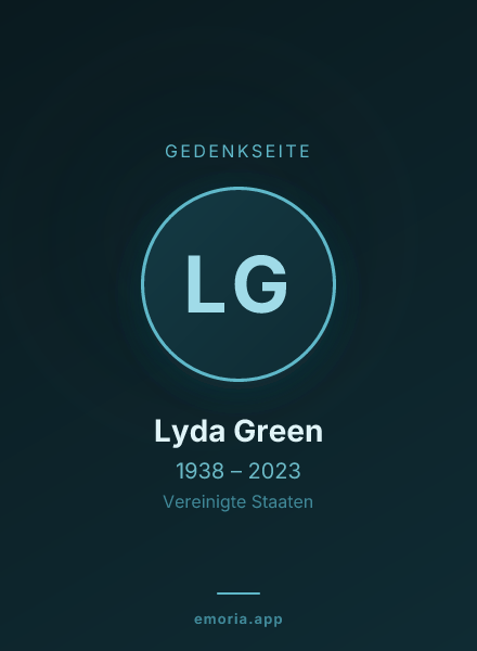 Gedenkportrait von Lyda Green
