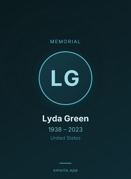 Memorial portrait of Lyda Green