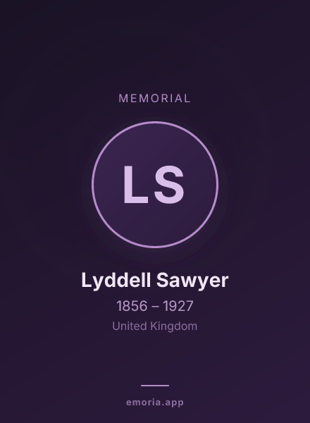 Memorial portrait of Lyddell Sawyer