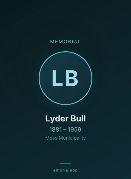 Memorial portrait of Lyder Bull