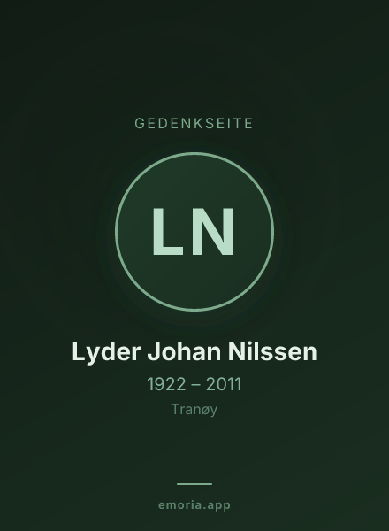 Gedenkportrait von Lyder Johan Nilssen