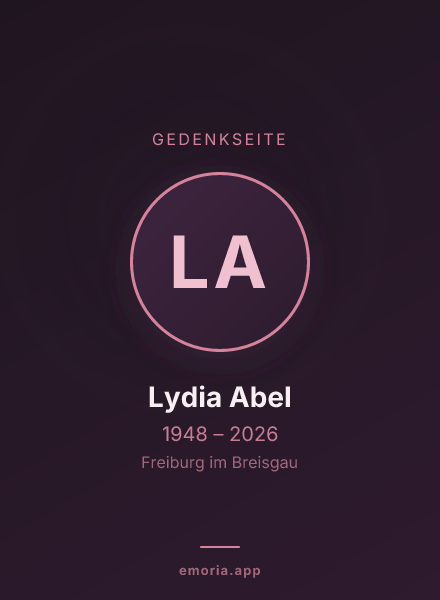 Gedenkportrait von Lydia Abel