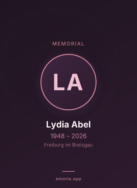 Memorial portrait of Lydia Abel