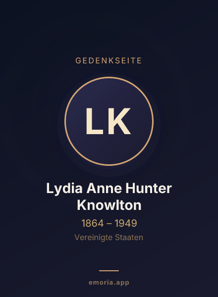 Gedenkportrait von Lydia Anne Hunter Knowlton