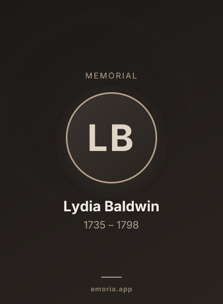 Memorial portrait of Lydia Baldwin