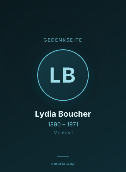 Gedenkportrait von Lydia Boucher