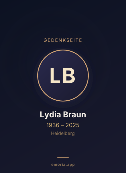 Gedenkportrait von Lydia Braun