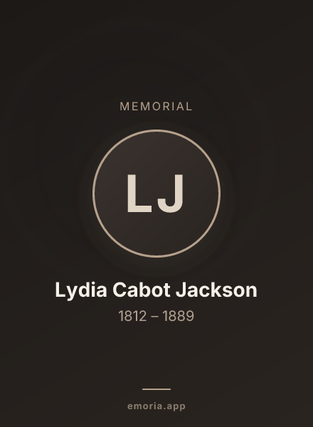 Memorial portrait of Lydia Cabot Jackson
