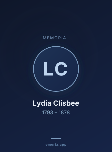 Memorial portrait of Lydia Clisbee