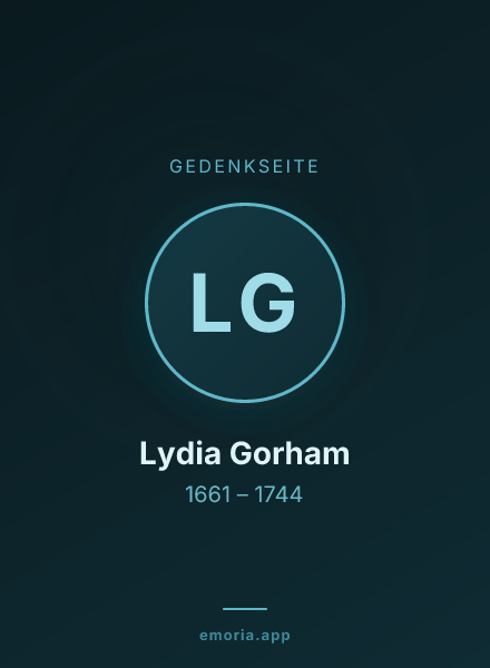 Gedenkportrait von Lydia Gorham