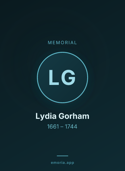 Memorial portrait of Lydia Gorham